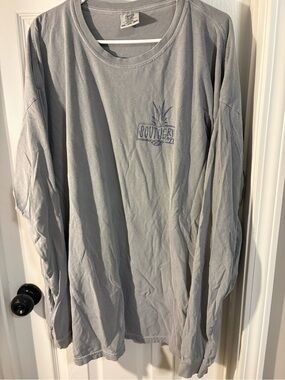 Logo Long-Sleeve Crew Neck Shirt — Light Gray